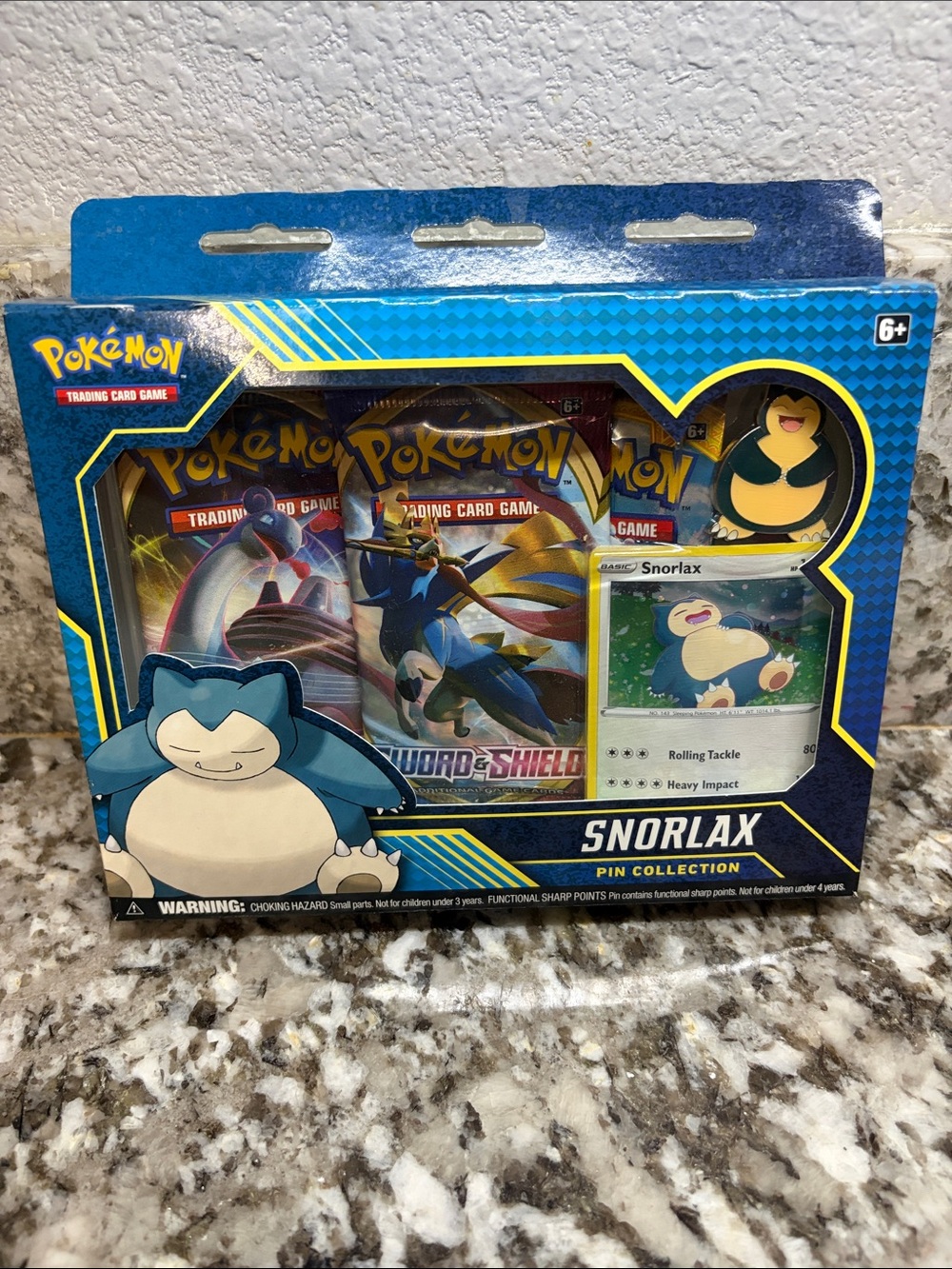 Pokemon Snorlax Pin Collection - Blue, Yellow